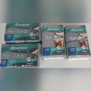 Men’s Incontinence Underwear L/XL – White (36 Count)